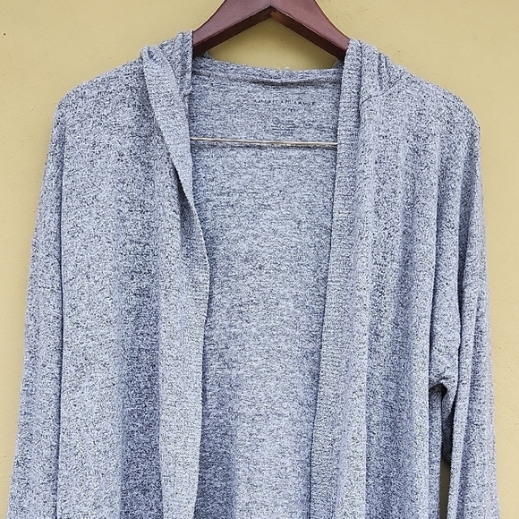American Eagle Outfitters Heathered Blue Cardigan - Picture 6 of 7